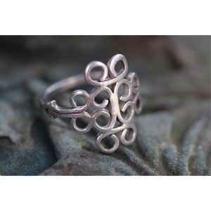 Vintage Navajo Filigree 925 Ring Size 8.25